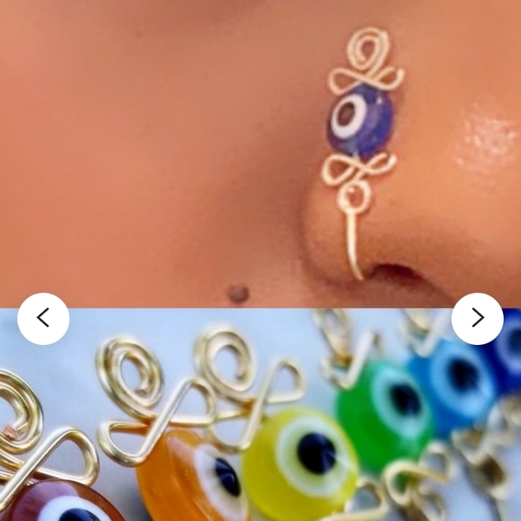 Evil Eye Nose Cuff | Nose Cuff No Piercing Necessary | Evil Eye Nose Ring | - Picture 2 of 2